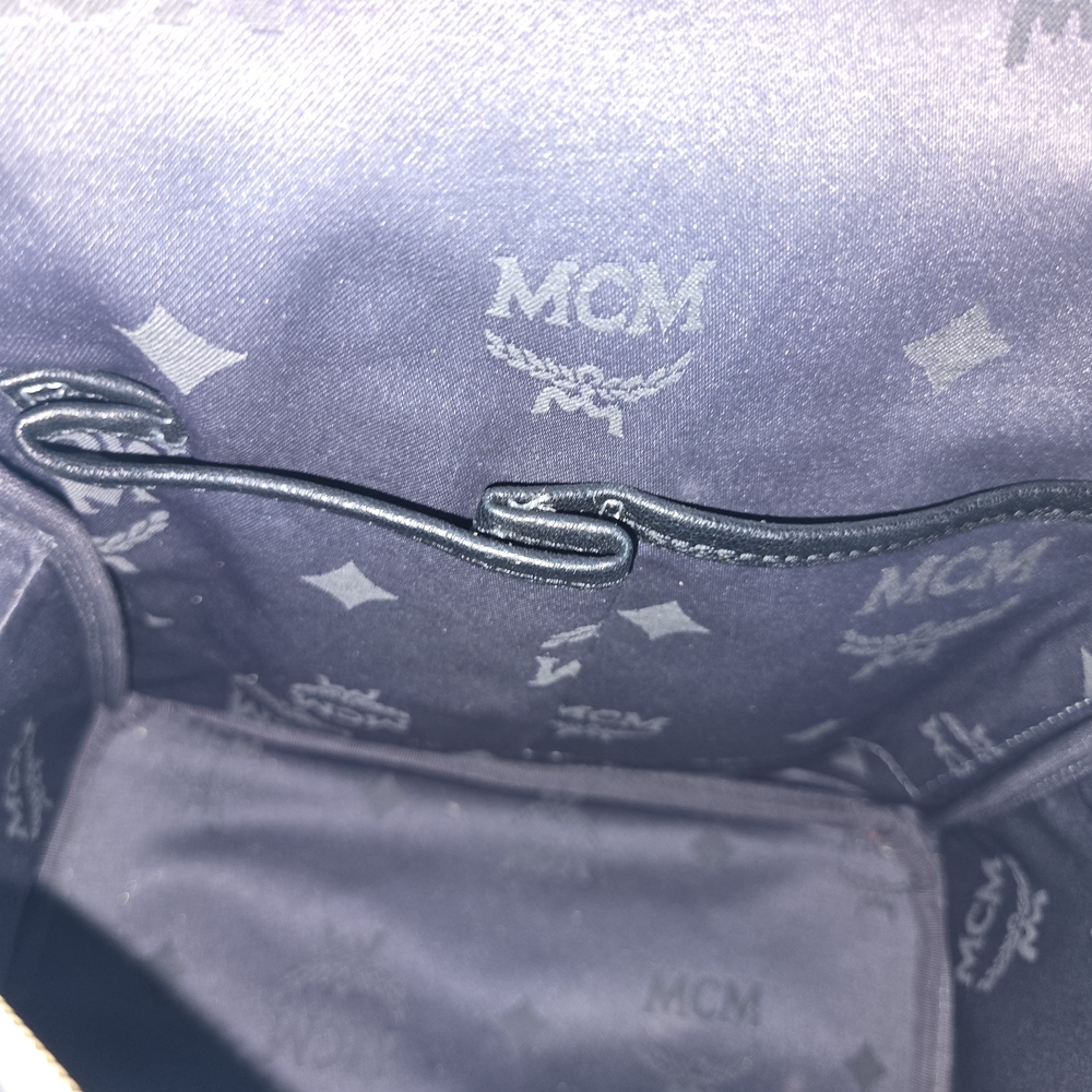 MCM Black and Gold Studded Backpack - Picture 16 of 16